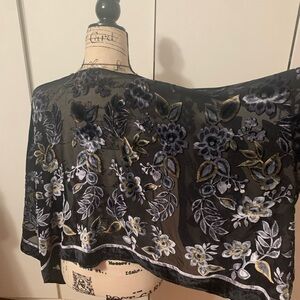 A New Day velvet burn out crop jacket